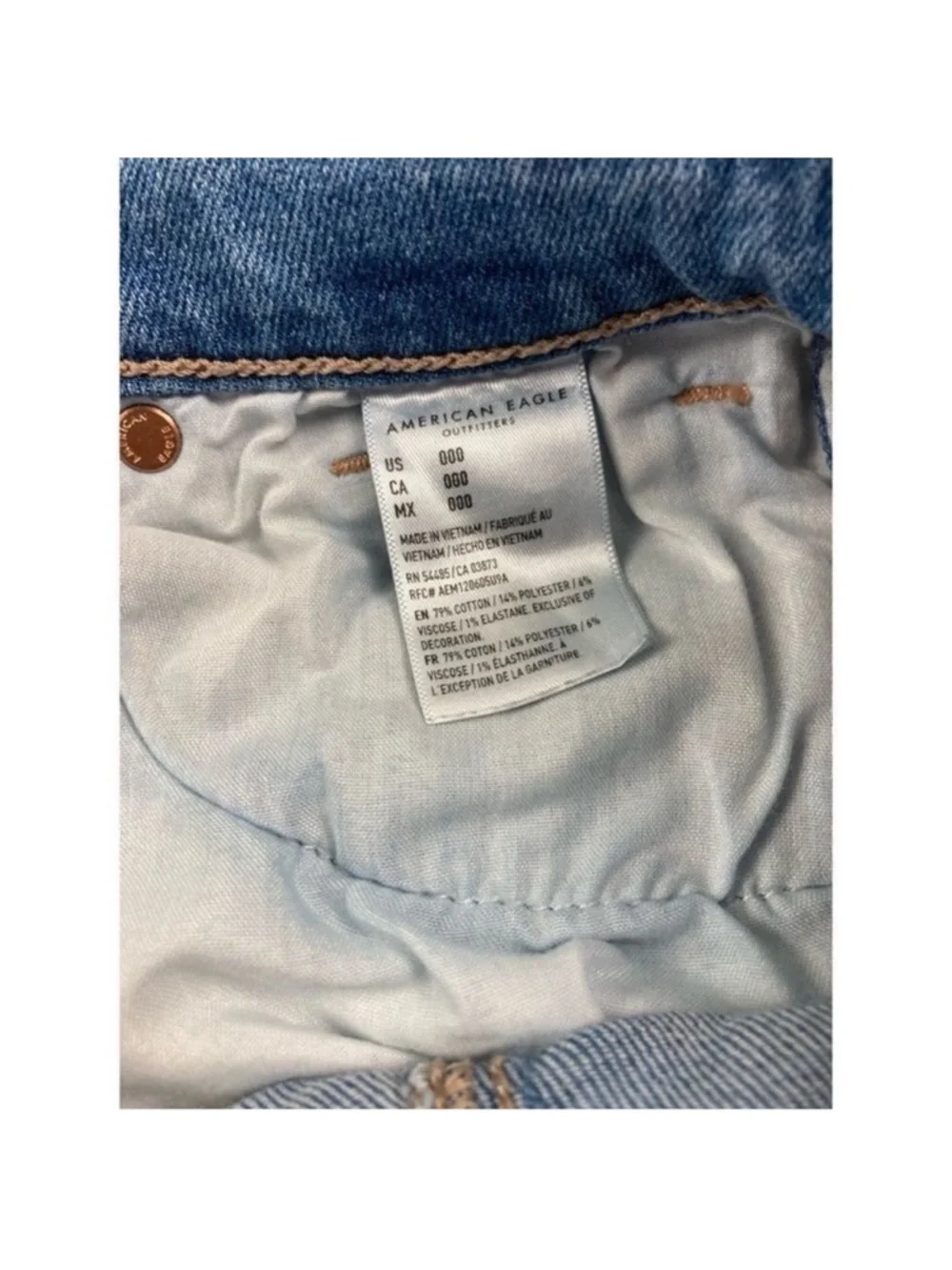 American eagle stretch light wash cuffed hem shorts - Picture 5 of 5